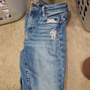 AE Skinny kick high waisted jeam